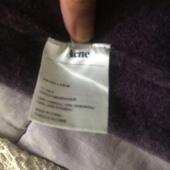 ACNE Purple Sweater, Lambs Wool - Picture 5 of 13